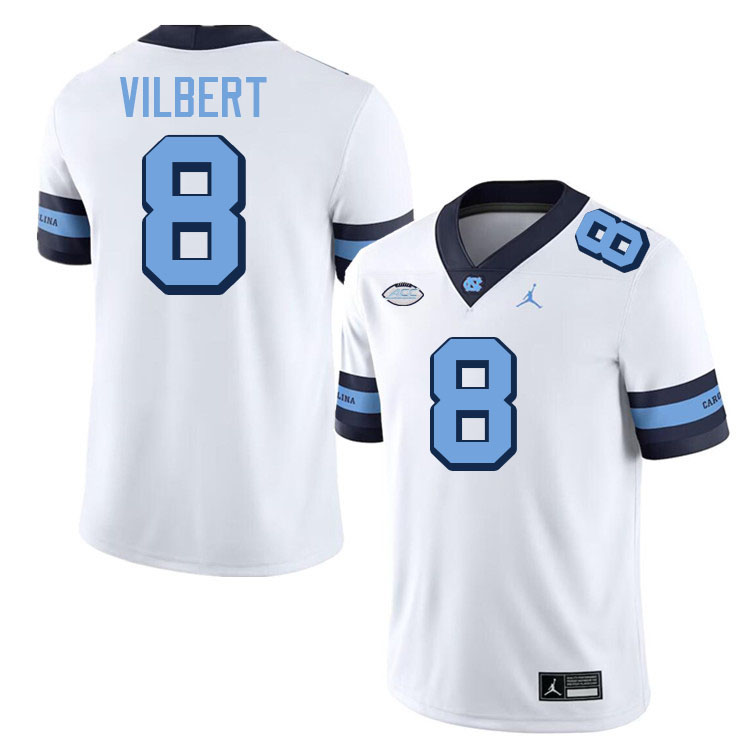 #8 Smith Vilbert North Carolina Tar Heels College Football Jersey Stitched-Retro White